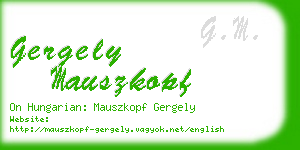 gergely mauszkopf business card